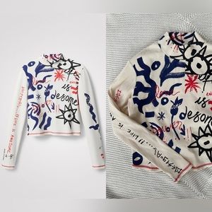 Desigual Life is Awesome Mock Neck Top